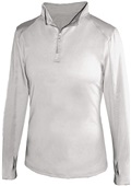 Badger Sport 1/4 Zip Ladies' Lightweight Pullover SILVER Pocket