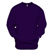Badger Sport Adult Pocket Crew Sweatshirt w/Kangaroo Pocket PURPLE Front