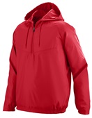 Adult SideSeam Pockets, 1/2 Zip Pullover Hoodie RED Pocket